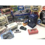 A Collection of Various Boxed Die Cast including Minichamps. Corgi. and 2 Doctor Who Tardis (