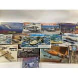 A Collection of Aircraft Model Kits Including Reve