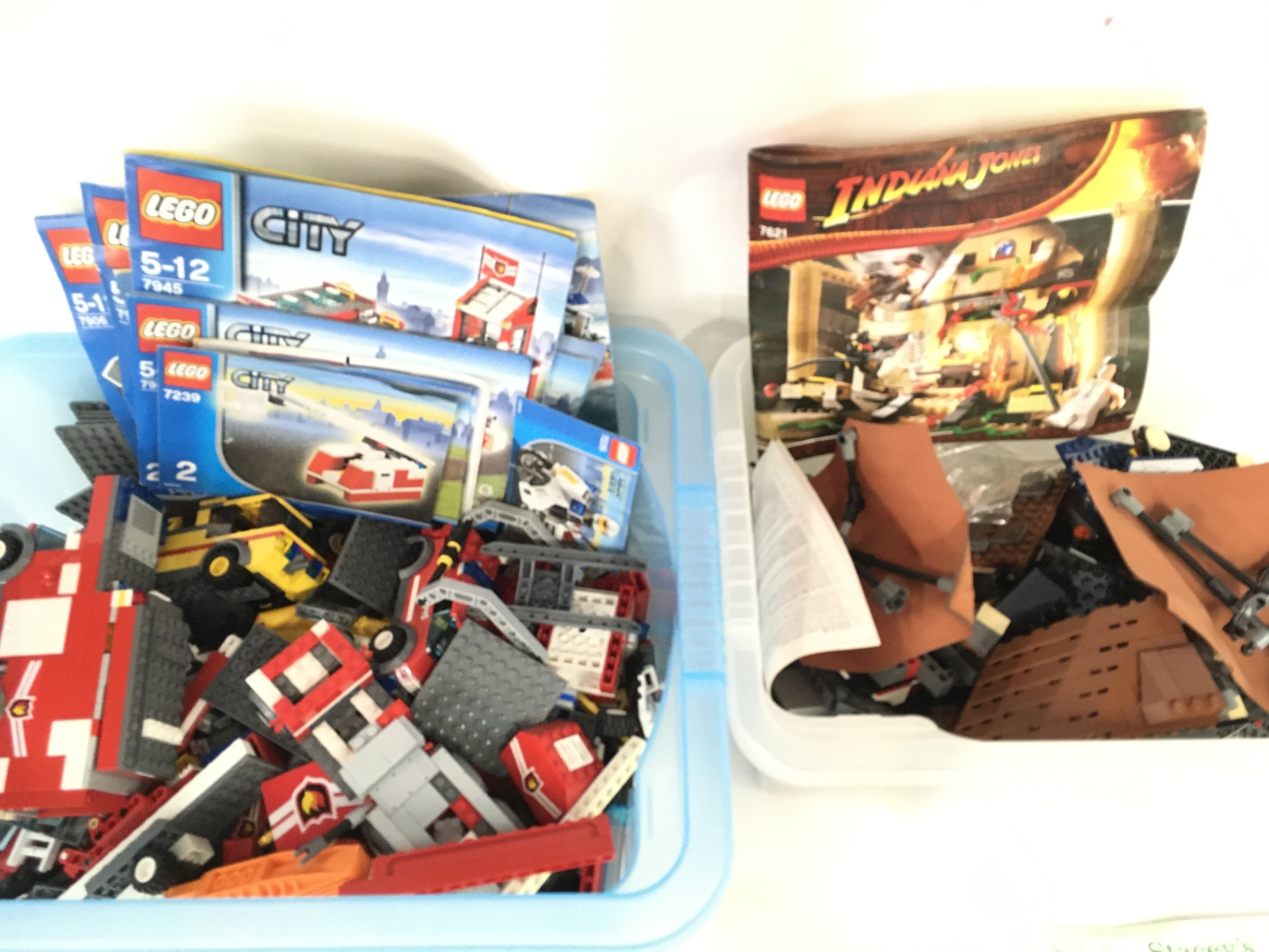 A Collection of Lego City and Lego Indiana Jones.