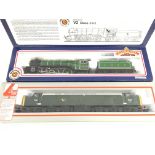 A Boxed Bachmann V2 4801 L.N.E.R Darlington Green #31-555 and A Lima Diesel Locomotive