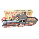 A modern toys tin plate great western locomotive boxed (worn).