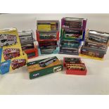 A Collection of Boxed Die-Cast Buses mainly Corgi.