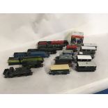 A good collection of Hornby trains, carriages , Tr