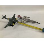 2 X Die- Cast Aircraft Maker unknown.A/F (2).