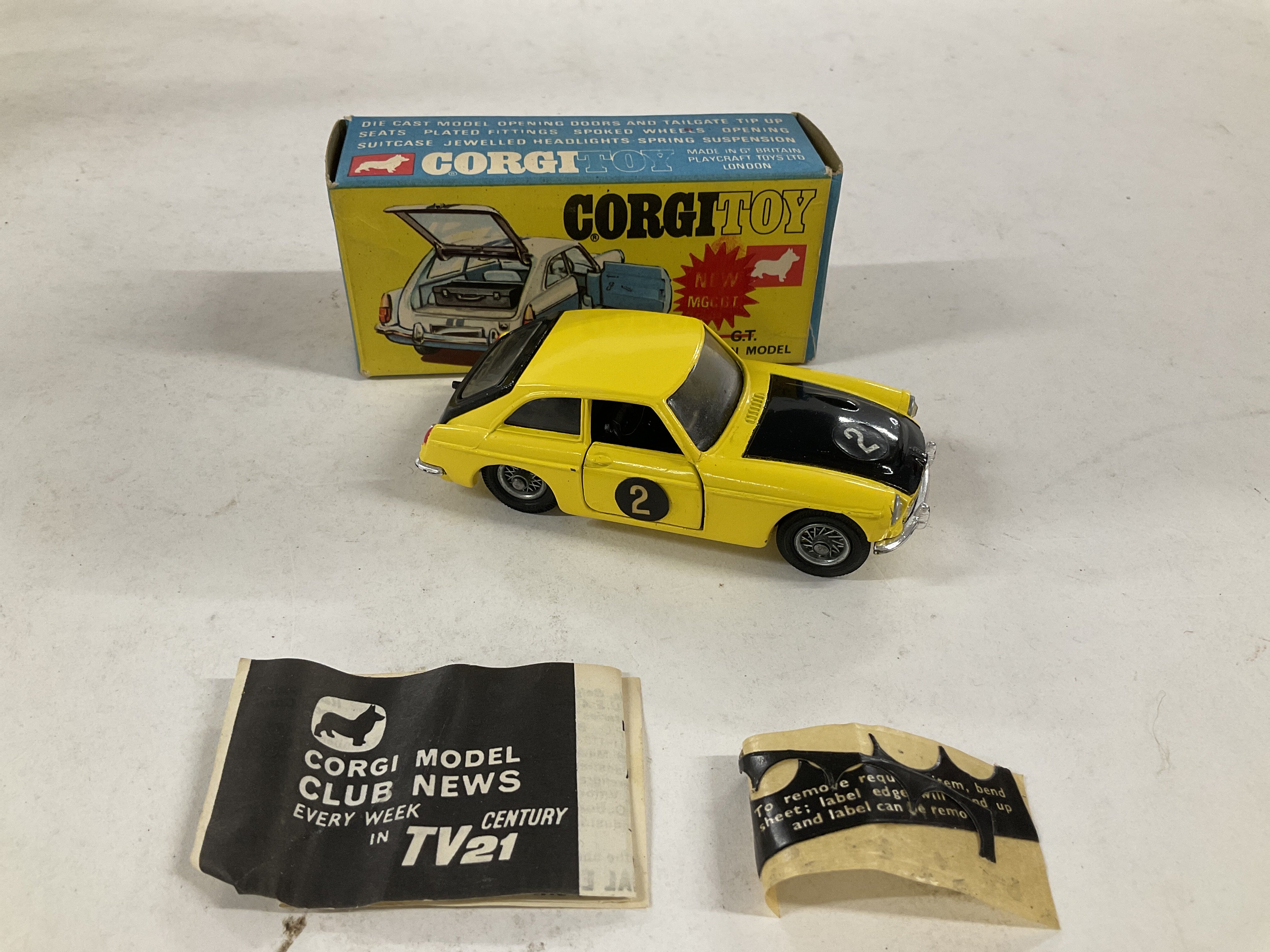 A Boxed Corgi MGB G.T. Competition Model. #345 - Image 2 of 2