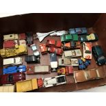 Collection of various playworn model vehicles including monkeymobile by corgi and others