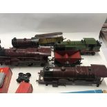 Collection of 0gauge railway locomotives.wagons ..track and accessories by Hornby and Triang