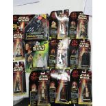 A Collection of Carded Star Wars Episode 1 Figures.