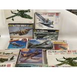 A Collection of Various Aircraft Model Kits Includ