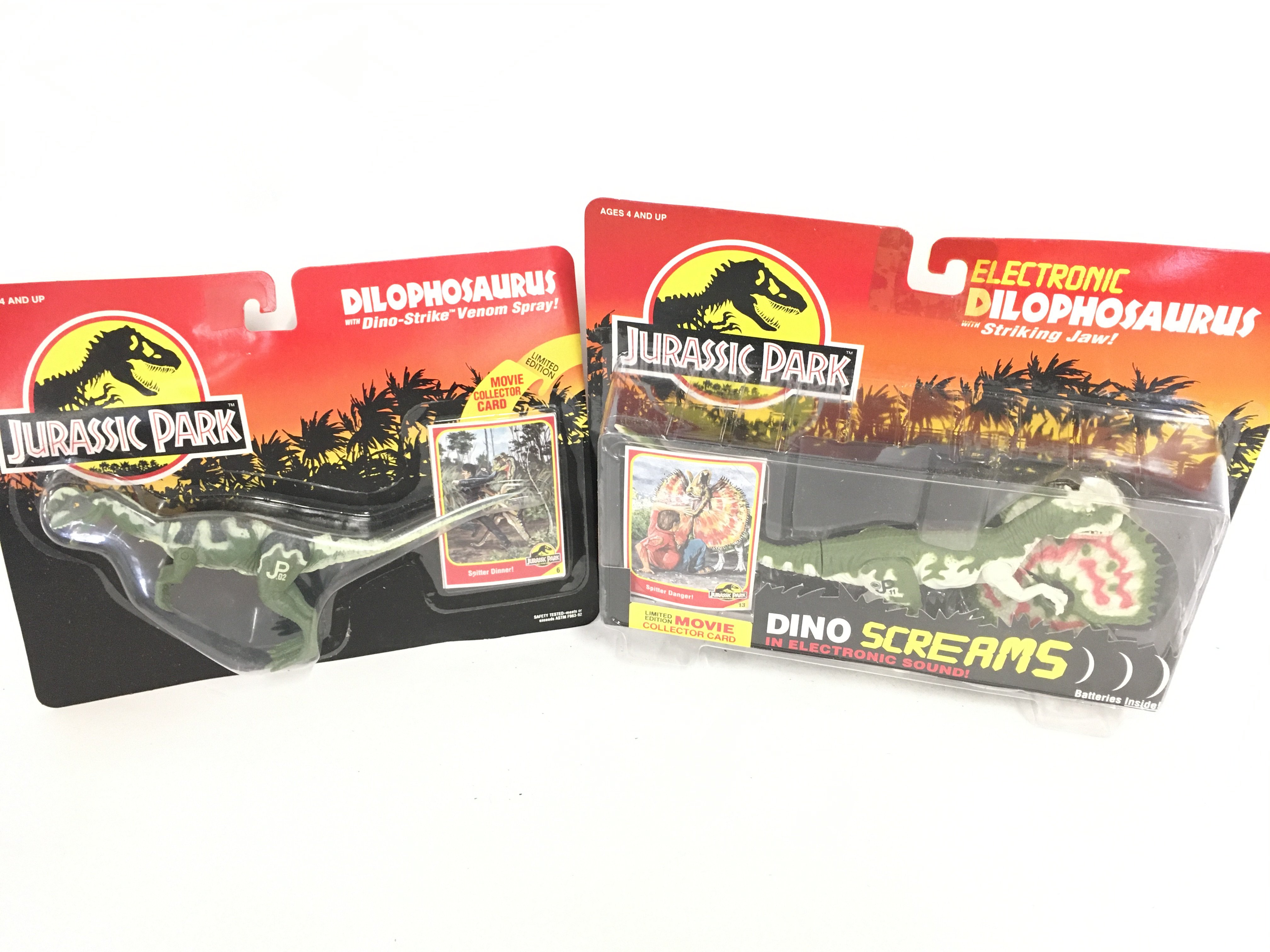 2 X Jurassic Park Figures Including Dilophosaurus