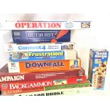 A Collection of Various Board Games including Back