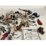 Collection of Star Wars vintage figures and vehicl