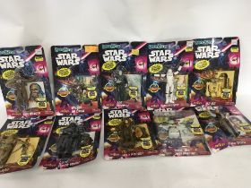 A Collection of Star Wars Bendems Figures includin