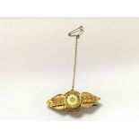 An Edwardian 15ct gold brooch 4.7g weight.