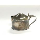 A silver mustard pot, Sheffield hallmarks.