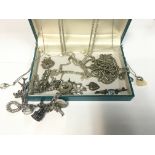 A collection of silver and white metal approx 200g