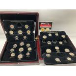 3 Coin Presentation sets to include The Emblem series of Decimals of Elizabeth II, Changing face
