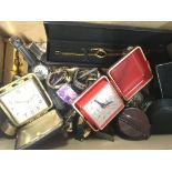 A box of mixed watches