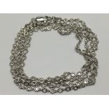 An unusual modern design 18carat white gold neckla