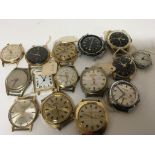 A collection of Vintage Swiss and other gents watc