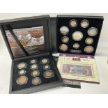 2 cased British coins sets, 1953 Coronation coin a