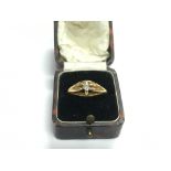 An 18ct gold solitaire diamond gypsy ring, approx