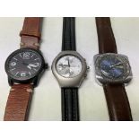 3 Gents watches including a vintage Buler, Audi is