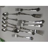 A collection of silver flatware marked 830 includi