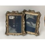 2 matching hallmarked silver photo frames. 25cm.