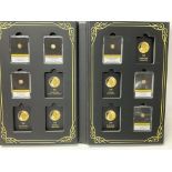 Gold Eagle replicas, 6 14K gold 0.5g miniature cas