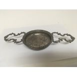 A rare large size George III silver sieve with rai