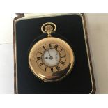 An 18carat gold half hunter pocket watch maker Wal