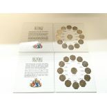 Two complete 13 coin Beatrix Potter 50p coin sets.