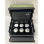 Royal Mint, First World War, Outbreak, 2014 UK ?5 silver proof 6 coin set.