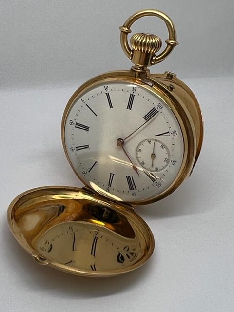 18ct gold full hunter pocket watch - Image 3 of 7