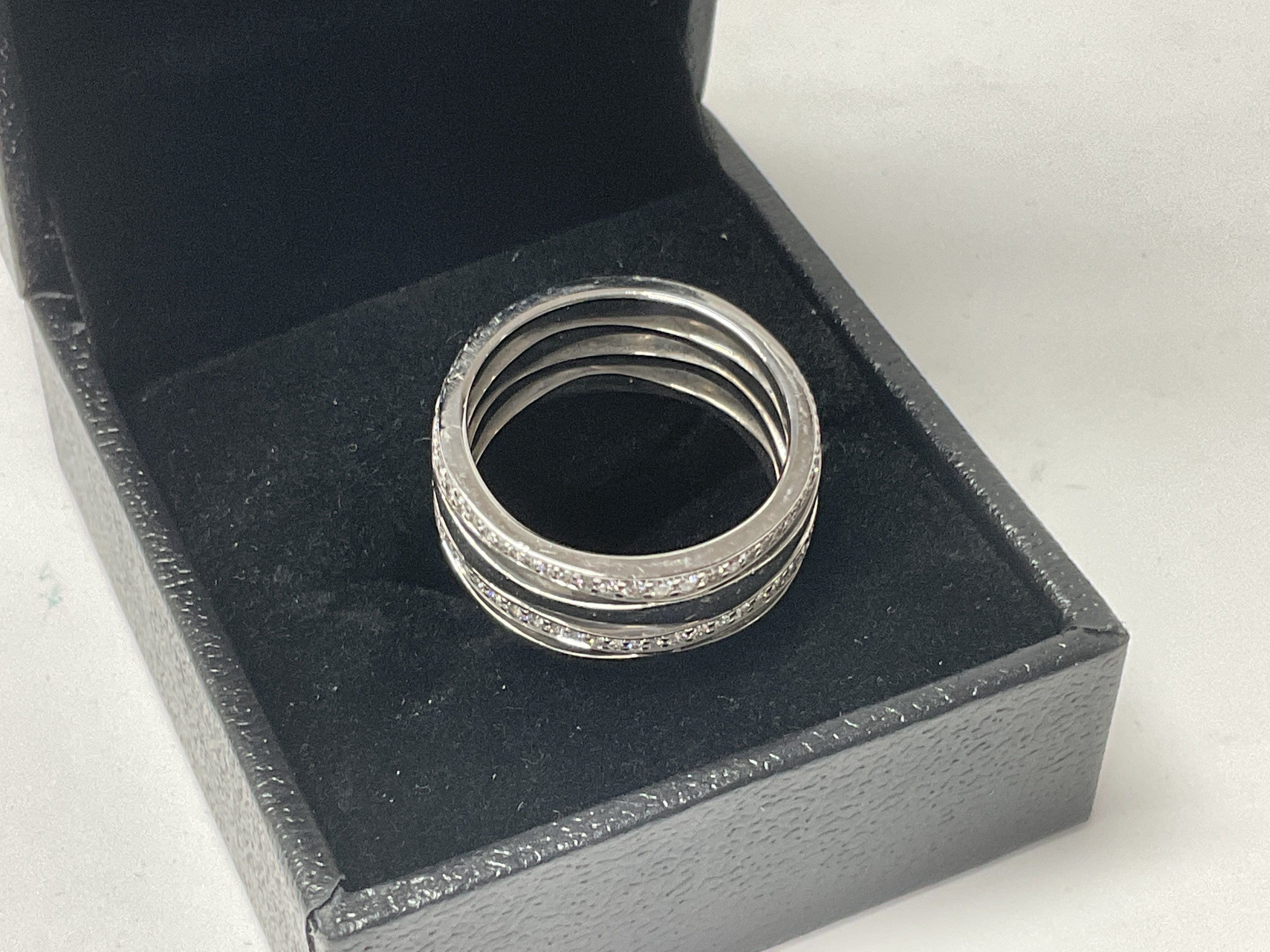 A Quality .950 Platinum and diamond eternity ring. - Image 2 of 2