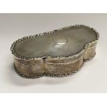 A silver trinket box with decorative edging, Birmi