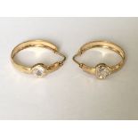 A pair of 9ct gold stone set earrings
