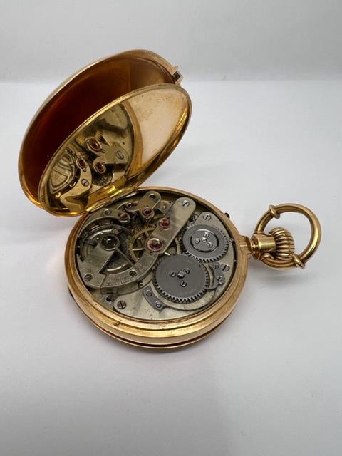 18ct gold full hunter pocket watch - Image 2 of 7