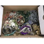 A box of costume jewellery.