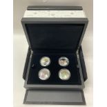 A Portrait of Britain, 2017 UK ?5 silver proof four coin collection.