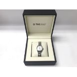 A ladies Steel Tag Heuer Carrera Calibre 9 date, automatic watch, 28mm, with mother of Pearl dial