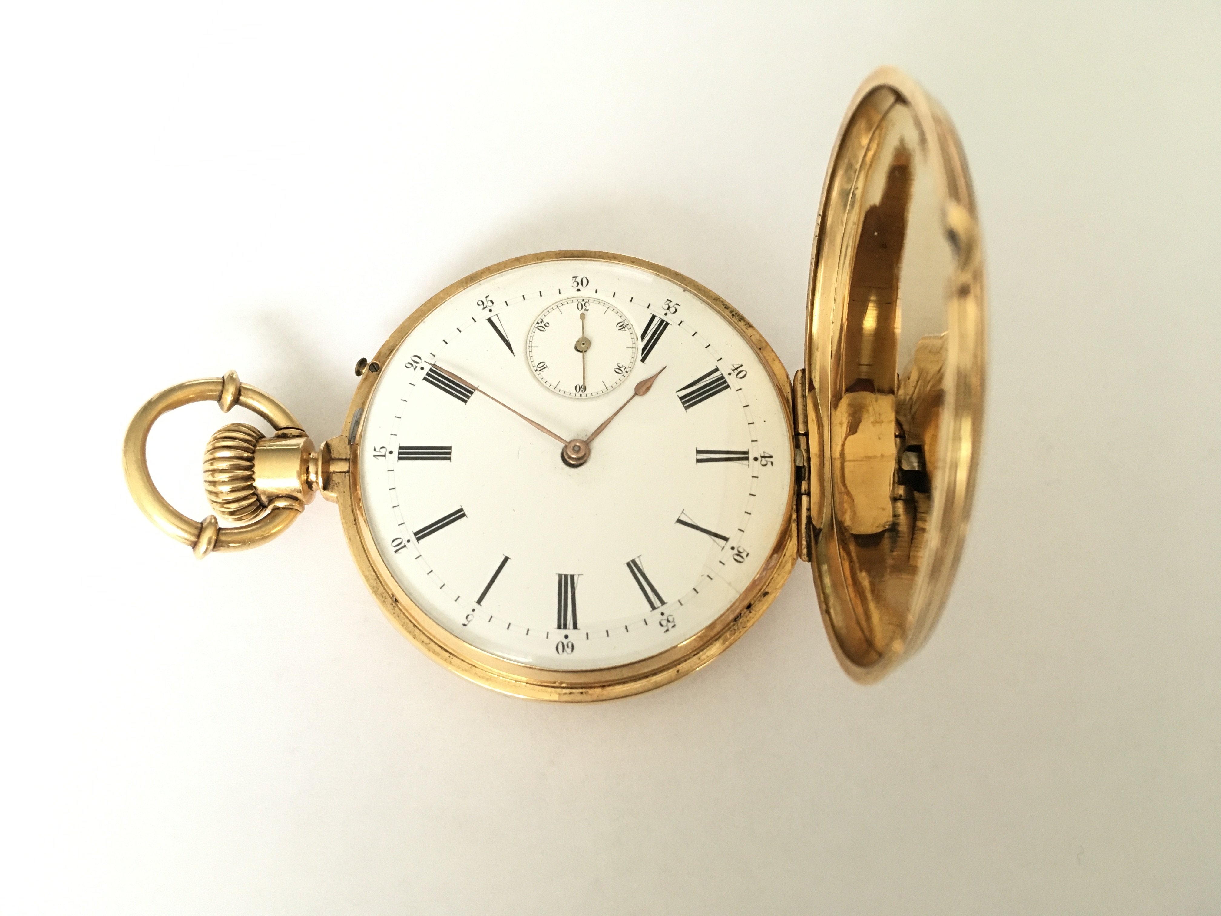 18ct gold full hunter pocket watch