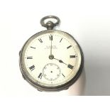 A silver pocket watch by H Samuel