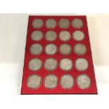 A Collection of various commemorative coins all in capsules. 4 x double florin 1887 1888 1889 1890