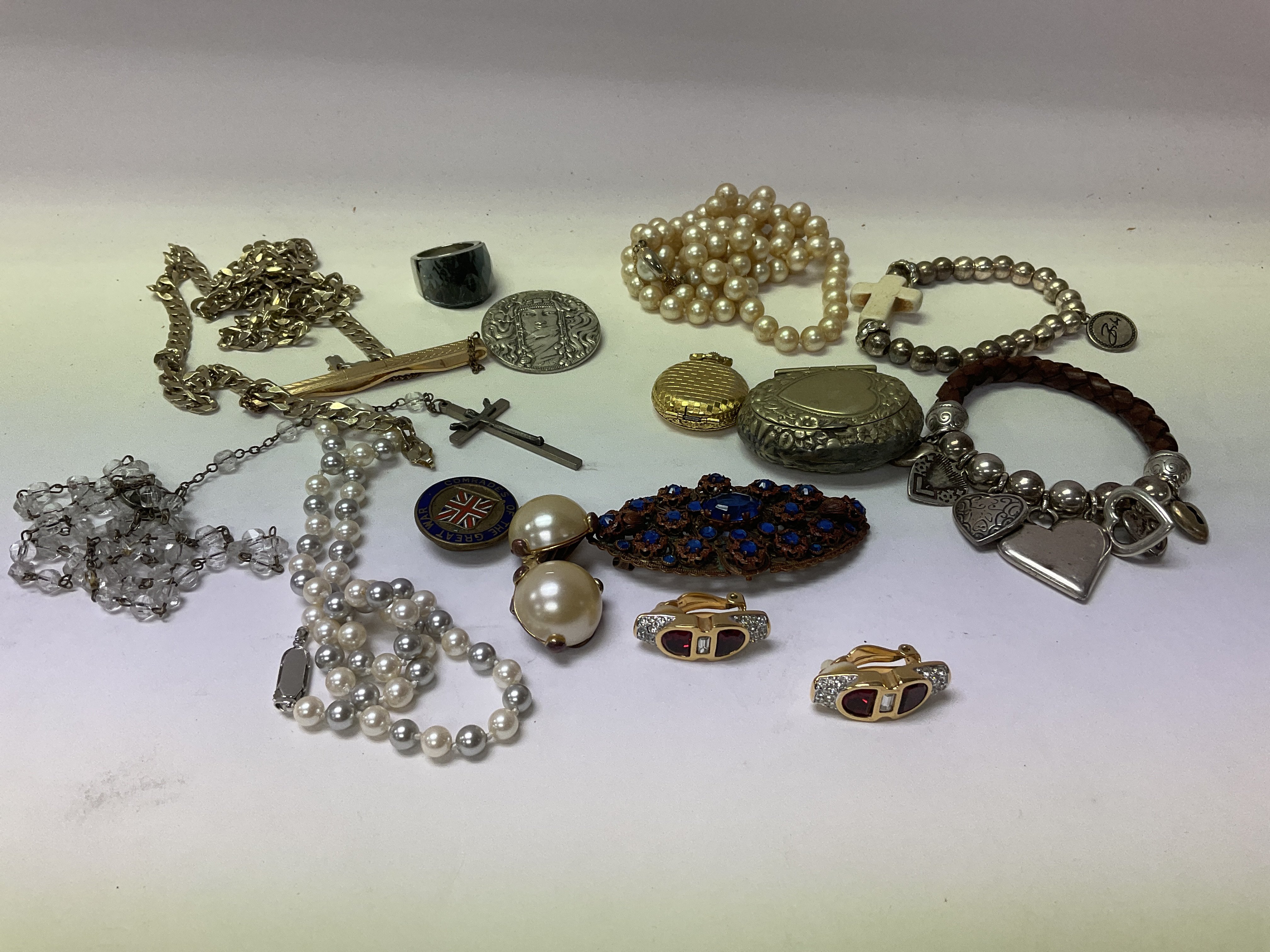 A mixed collection of costume jewellery etc.