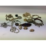 A mixed collection of costume jewellery etc.