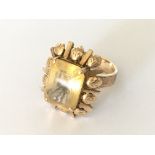 14ct citrine ring