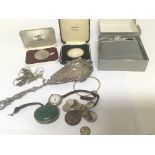 A collection of silver oddments a 1987 Fattorni Th