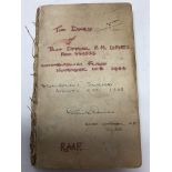Movie interest. A WW2 Pilots Diary dated 1944-45 f